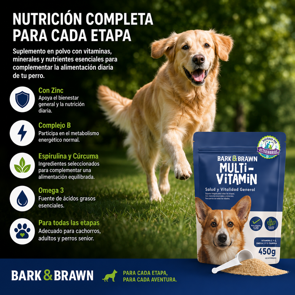 Bark & Brawn Multi-Vitamin – Salud y Vitalidad General