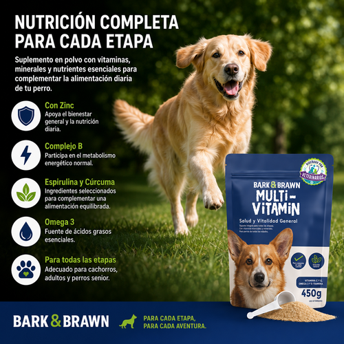 Bark & Brawn Multi-Vitamin – Salud y Vitalidad General