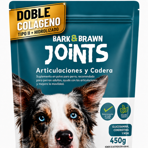 Bark & Brawn Joints 450g – Suplemento para articulaciones y cadera de perros
